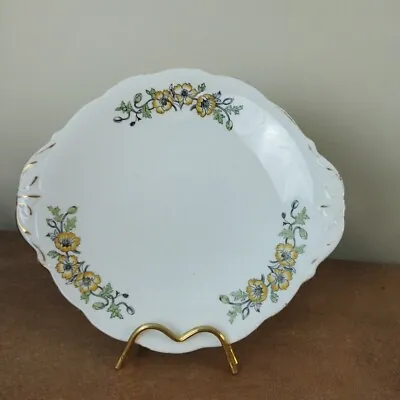 Buy Vintage 1950's, Queen Anne, 'Anemone' Pattern Cake Or Sandwich Plate, Bone China • 5.95£