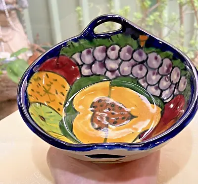 Buy Talavera Pottery Bowl W Handles Made In Mexico Lead Free 14.5cm Wide 3.5cmDeep • 28.51£