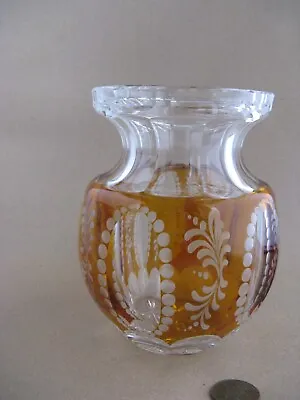 Buy Antique Bohemion Overlay Cut Glass Vase • 36£
