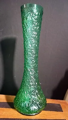 Buy Vintage Retro 1970s Green Art Glass Vase 10' Rare Find • 14£