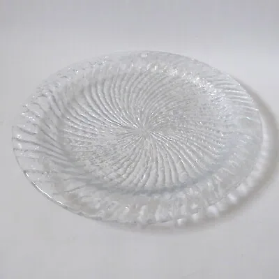 Buy Vintage Finnish Glass Serving Platter, Riihimaen Lasi Finland 12  Textured Plate • 30£