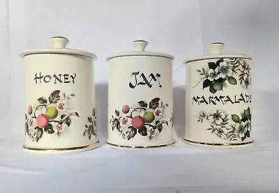 Buy Vintage Storage Jars Ceramic Arthur Wood Lidded China Jam Marmalade Honey Pots • 25.50£