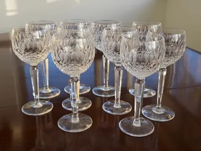 Buy A Set Of Ten Waterford Colleen Crystal Hock Wine Glasses • 240£