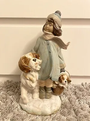 Buy LLADRO 2517  Winter Wind Girl With Dog’s • 100£