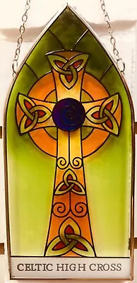 Buy Stained Glass Suncatcher Window Hanging Decoration New Celtic Cross Design Wales • 19.95£