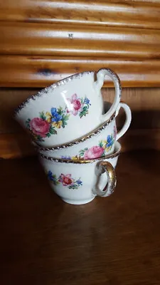 Buy 3 X Vintage Beryl Wood's Ware China Tea Cups • 5£