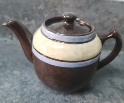 Buy Sadler 1 Cup Teapot Tradional Brown Cream Purple Vintage • 9.98£