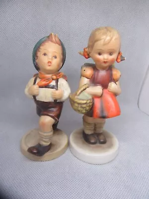 Buy Goebel Hummel Kids Figurines:  School Boy   &   School Girl . Vintage. • 19.95£