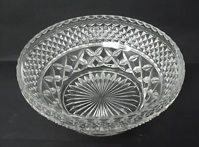 Buy Vintage Heavy Glass Dessert Trifle Bowl Diamond Pattern 7  Top Diameter • 9.99£