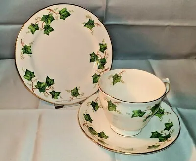 Buy Vintage Colclough  Ivy Leaf  Trio - Tea Cup, Saucer & Plate - Disc For Multiples • 6£