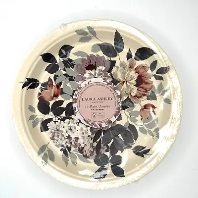 Buy Laura Ashley 16 Purple Floral Decorated 9 In Paper Plates Set Spring Mothers Day • 14.22£