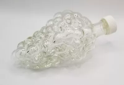Buy Grape Cluster Clear Glass Personal Decanter/Flask/Decor W/lid • 11.39£