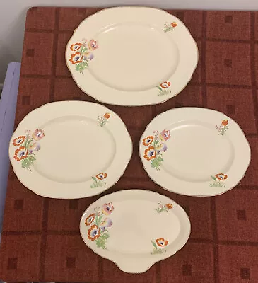 Buy 4 Vintage Alfred Meakin Royal Marigold Rosyth Serving Platters • 15£