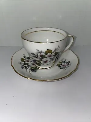Buy Duchess Of England Fine Bone China Tea Cup And Saucer White Floral • 11.91£