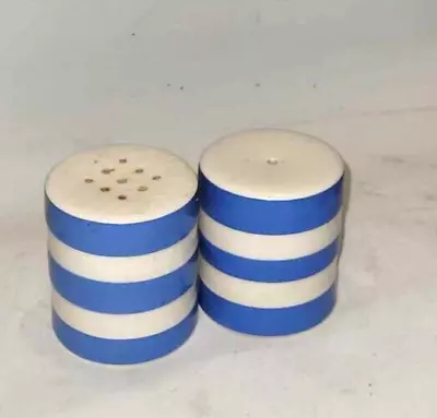 Buy T G Green Cornishware Salt And Pepper Pots Blue And White Striped • 19.95£