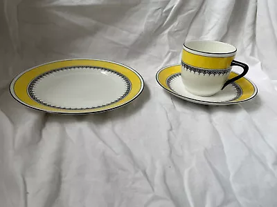 Buy Small Lot Of Art Deco Foley China 1047 Pattern Yellow Plates, Cup And Saucers  • 15£