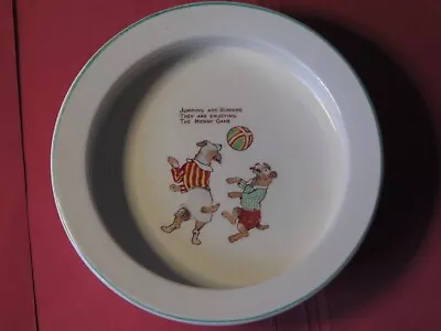 Buy VINTAGE Elijah Cotton BCM NELSON WARE Ceramic Child Baby Dish Bowl Football Dogs • 18.99£