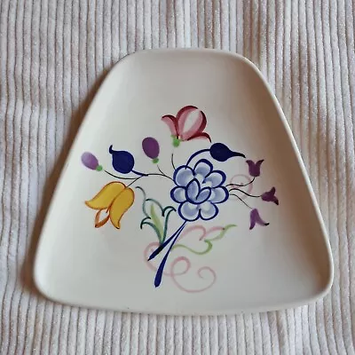 Buy Poole Pottery 'Traditional Ware' Hand Painted Floral Trapezium Pin Dish • 6£