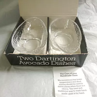 Buy A Pair Of Dartington Glass Avocado Dishes - Boxed - Frank Thrower Design - FT137 • 5.99£