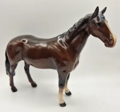 Buy Beswick Large Brown Huntsman Horse Gloss 7  Tall Figurine Made In England • 25£