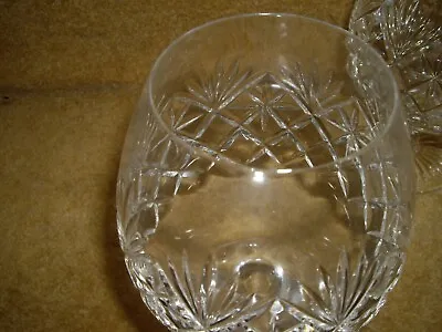 Buy  Pretty Pair Royal Doulton Cut Crystal Brandy Glasses  Knightsbridge  VGC 4 8 • 25£