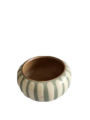 Buy Prinknash Abbey Pottery Green And White Bowl • 6£