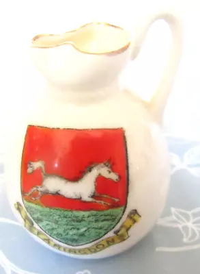 Buy Arcadian Pottery - Miniature Jug - With Faringdon  Coat Of Arms  • 3.99£