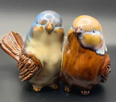 Buy Vintage Ceramic Pottery Birds Drip Glaze Songbirds Figurine • 4.75£