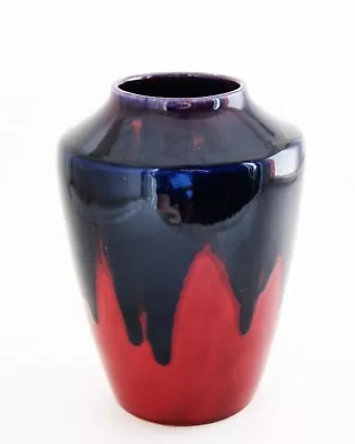 Buy Devonmoor Drip Glaze Deep Purple Over Brick Art Pottery Vase Circa 1920 • 59.94£