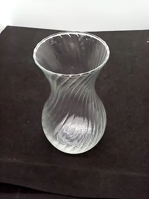 Buy Vintage  Glass/Crystal Vase Small Fluted Twisted Effect Dartington  16cm Tall • 10£