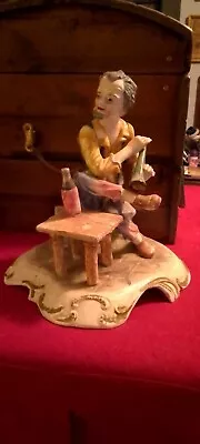 Buy Capodimonte Figurine Man At Small Table • 10£