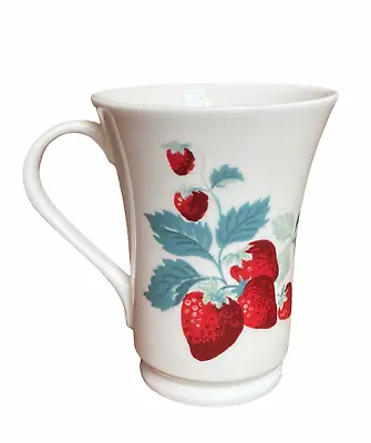 Buy Laura Ashley Fine Bone China Hand Decorated Strawberries Mug Cup Teal Leaves  • 9.99£