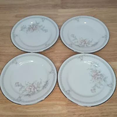 Buy Noritake Legendary Easthampton 3491 Bread Dessert Plates Set Of 4 Floral Silver • 16.59£