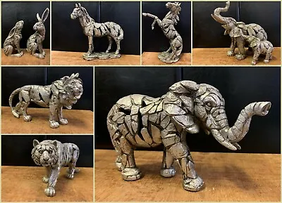 Buy Silver Art Stone Effect Lion Elephant Calf Tiger Rhino Horse Hares Owl Ornament  • 24.99£
