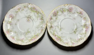 Buy 🇫🇷 Theodore Haviland Limoges French Made Saucer Set Of 2 • 4.82£