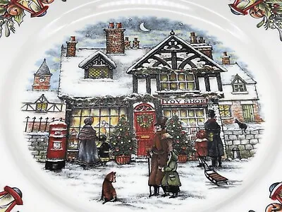 Buy Royal Stafford  CHRISTMAS TOY SHOP  Dinner Plates 11  Pine Border NEW (Set Of 4) • 56.91£