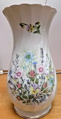 Buy Aynsley Wild Tudor Fine Bone China Victorian Flower Vase - 21cm FREEPOST • 14.99£