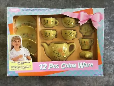 Buy Vtg 90s Toy Children’s Fine Porcelain Tea Set 12 Pcs Fishel Girls New NOS 1993 • 10.44£