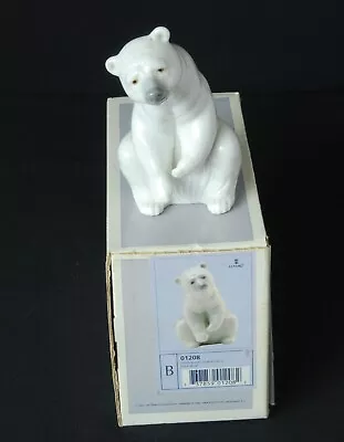Buy Lovely Lladro Polar Bear 1208 Figurine  Resting . With Original Box. EXCELLENT • 25£
