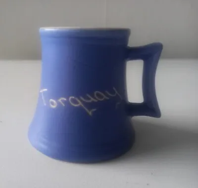 Buy Vintage Blue Devon Ware Pottery Small Mug - Torquay Souvenir • 5£