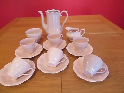Buy Lovely Vintage J &G Meakin Pottery Pink Rosa Demitasse Coffee Set Cups & Saucers • 25£
