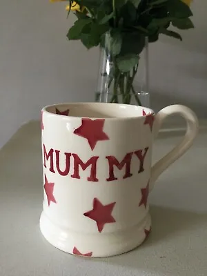Buy Emma Bridgewater Pottery - Pink Red Stars Mummy  1/2 Pint Mug - Mothers Day • 10£
