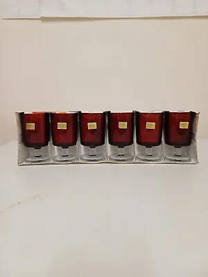 Buy 6 X Vintage Luminarc Ruby Red Sherry Wine Aperitif Glasses / Unused Boxed 1970's • 25£