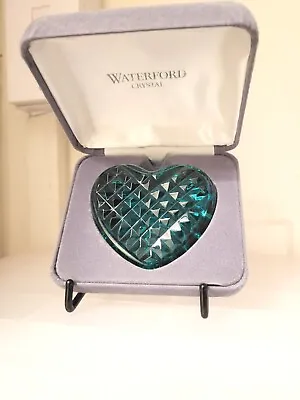 Buy Waterford Heart Hand Warmer Green Textured Pattern Light Crazing On Corner  • 29.76£
