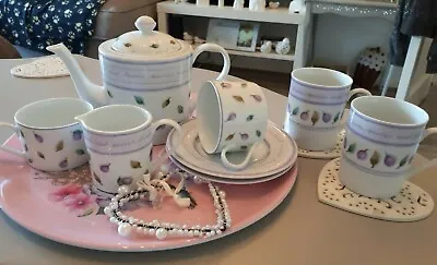 Buy Marks And Spencer 8 Piece Tea Set Berries & Leaves Tea For Two • 29.99£