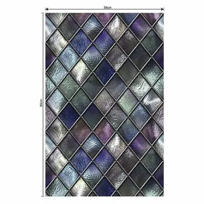 Buy Mosaic Frosted Window Film Stained Static Cling Glass Sticker Privacy Home Decor • 15.19£