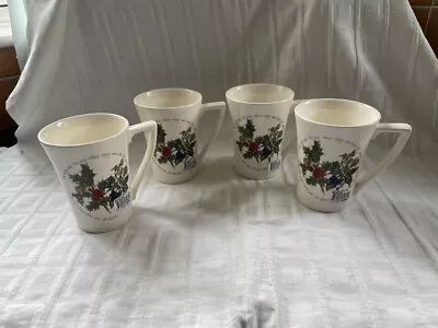 Buy Portmeirion, The Holly And The Ivy - 4 X Mandarin Mugs (New/Unused) • 32.50£
