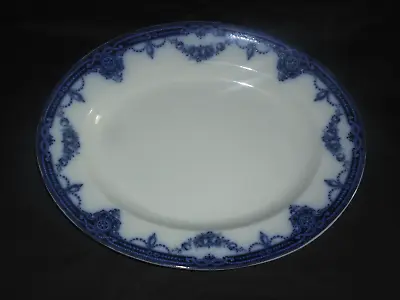 Buy Vintage Hancock And Sons Flow Blue Opaque China Belmont Meat Plate 14 X 11  • 12.99£
