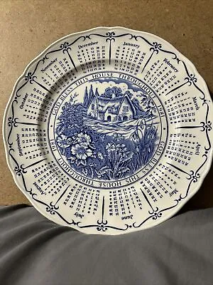 Buy Myotts Calendar Plate Ironstone Ringtons Collector Plate In Blue And White • 19.99£