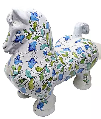 Buy Rare Italian Glazed Terracotta Large Horse Sculpture Mancioli Pottery For Raymor • 344.27£